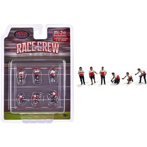 "Race Crew" 6 piece Diecast Figure Set (6 Figures) Limited Edition to 3600 pieces for 1/64 Scale Models by American Diorama - 1 of 3