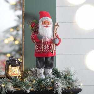 KWPZQEB Christmas Ornament Standing Santa Red/White - 1 of 4