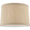 Springcrest Set of 2 Drum Lamp Shades Taupe Medium 15" Top x 16" Bottom x 11" High Spider with Replacement Harp and Finial Fitting - 3 of 4
