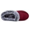 RockDove Women's Faux Fur Collar Moc Toe Slide Slipper - 3 of 4