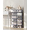 SONGMICS Shoe Boxes, Pack of 12 Shoe Storage Organizers, Stackable Clear Plastic Boxes 9.1 x 13.1 x 5.6 Inches, Fit up to US Size 11 - 3 of 4