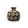 Storied Home Terracotta Vase with Wax Relief Dots, Black and Natural - 3 of 4