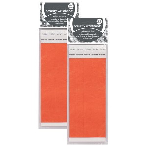 C-Line® DuPont™ Tyvek® Security Wristbands, Orange, 100 Per Pack, 2 Packs - 1 of 3