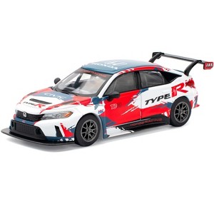 Honda Civic Type R TCR "Presentation" White with Graphics 1/64 Diecast Model Car by Pop Race - 1 of 4
