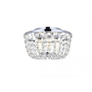 Elegant Lighting Cora 10 inch flush mount in chrome - 1 of 4