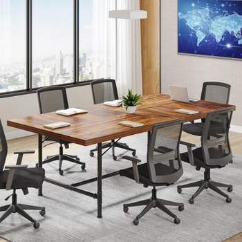 Tribesigns 6FT Conference Table, 70.8" Rectangle Meeting Seminar Table, Modern Training Table, Boardroom Desk for Office
