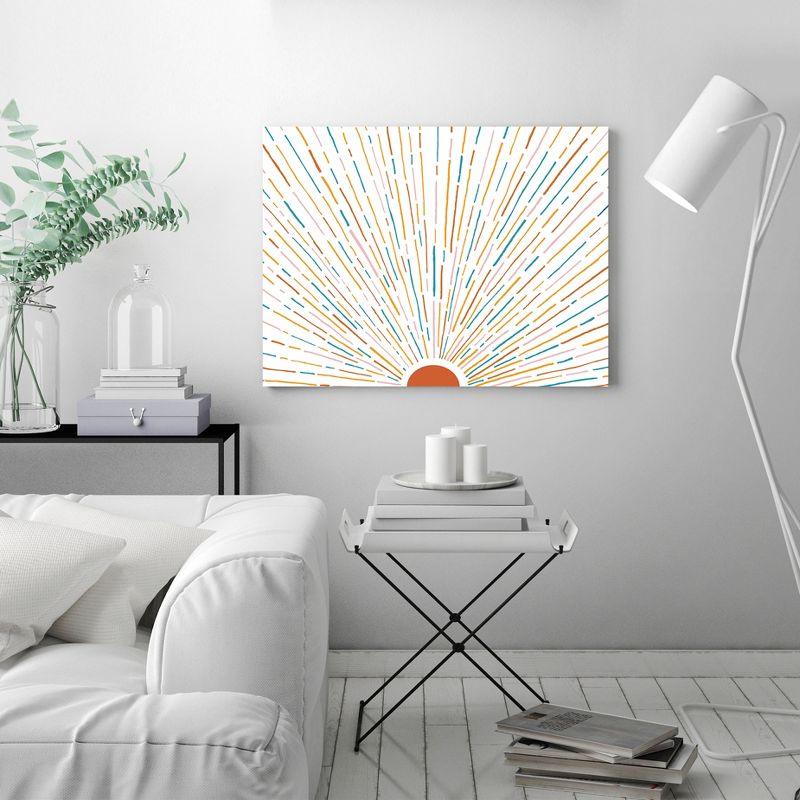 Americanflat Mid Century Minimalist New Sunset Wide By Modern Tropical Wrapped Canvas, 3 of 7