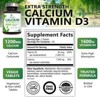 Calcium Supplement with Vitamin D - 1200 mg Calcium Carbonate with 1600 IU of D3 Vitamins - Bone Strength, Teeth - 240 Tablets By Nature's Nutrition - 2 of 4