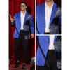Lars Amadeus Men's Color Block Notched Lapel Party Sequin Blazers - 4 of 4