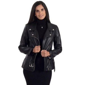 Nine West Women's Moto Jacket NWDO2123US - 1 of 4