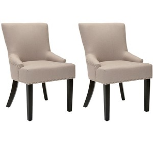 Lotus Kd 19" H Dining Chair With Nail Head Trim (Set of 2) - MCR4700 - Safavieh Couture - 1 of 4