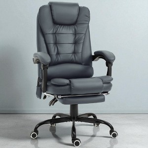 Mshliw 7-Point Vibrating Massage Executive Office Chair with PU Leather, Reclining Backrest, Lumbar Support & Adjustable Height - 1 of 4