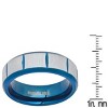 Steeltime Blue Ion Plated Stainless Steel Band Ring. Size Options: 9-12 - 3 of 4