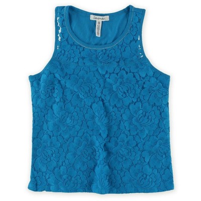 Aeropostale Womens Lace Metallic Tank Top
