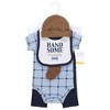Hudson Baby Infant Boy Cotton Layette Set, Navy Handsome Daddy - 2 of 4