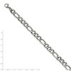 Black Bow Jewelry Men's 8.4mm Stainless Steel Figaro Chain Necklace - 2 of 4