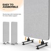 VINGLI Room Divider Screen, Freestanding Privacy Partition Wall, Zipper Connected Panels with Wheels, Office Space Separator (1 Panel) - 4 of 4