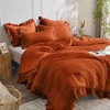 BAGOKIE 2/3 Pieces Seersucker Ruffle Bed in a Bag Comforter Set - 2 of 4