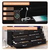 Dresser for Bedroom with LED Lights – 6 Drawer Dressers with Charging Station, Wood Storage Chest for Entryway - 4 of 4