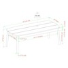 Sapphtopaz Patio Outdoor Table Patio Dining Table Outdoor Dining Table Picnic Table for Garden, Yard, Lawn, Patio - 4 of 4