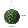 EcoSummer 20" Pre-Lit Artificial Topiary Ball Set of 2, LED Lighted Boxwood Balls with Remote & 8 Lighting Modes, UV Resistant Outdoor Decor Garden - 2 of 4