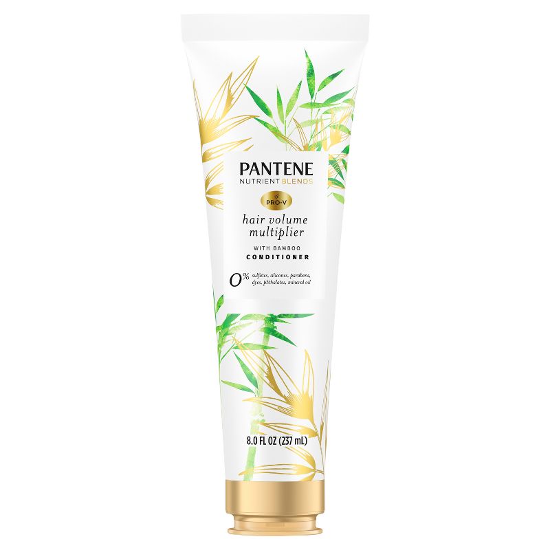 Pantene Nutrient Blends Silicone Free Bamboo Conditioner, Volume Multiplier for Fine Thin Hair - 8.0 fl oz, 3 of 11