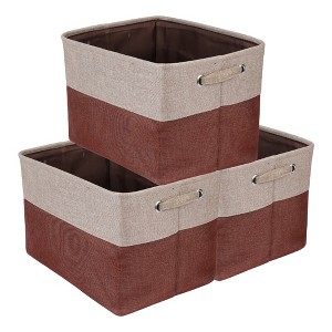 REGALWOVEN Fabric Collapsible Lightweight Open Storage Bins 15 x 11 x 9.4 Inch 3 Packs - 1 of 4