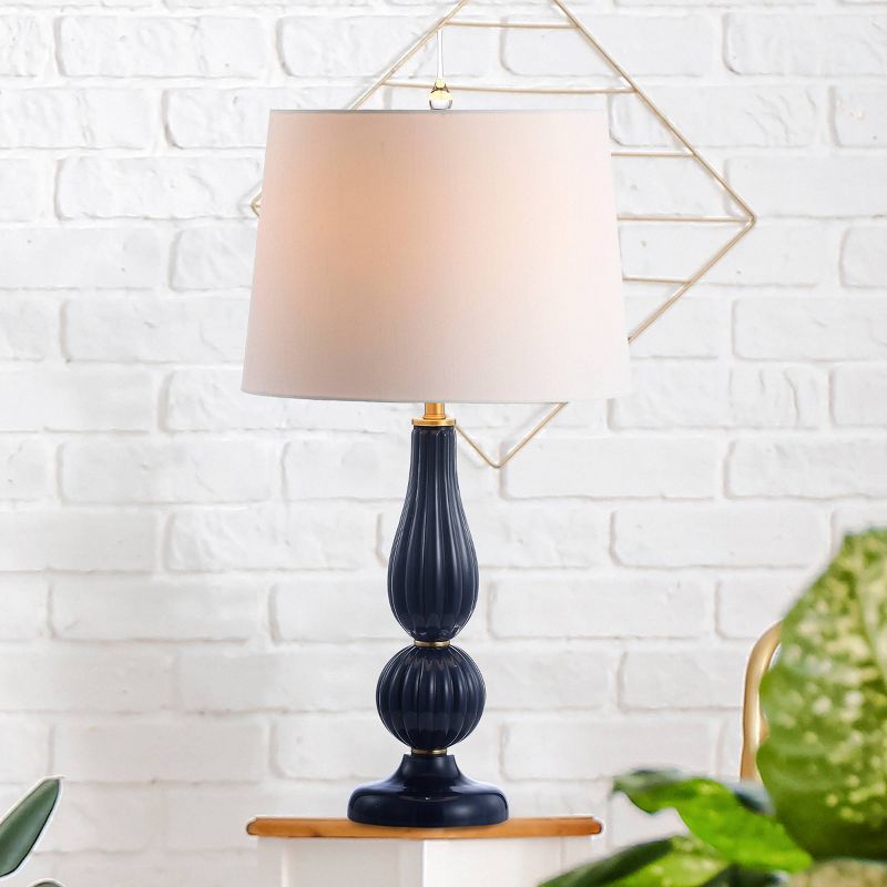 28" Glass/Metal Maddie Table Lamp (Includes Energy Efficient Light Bulb) - JONATHAN Y, 6 of 7