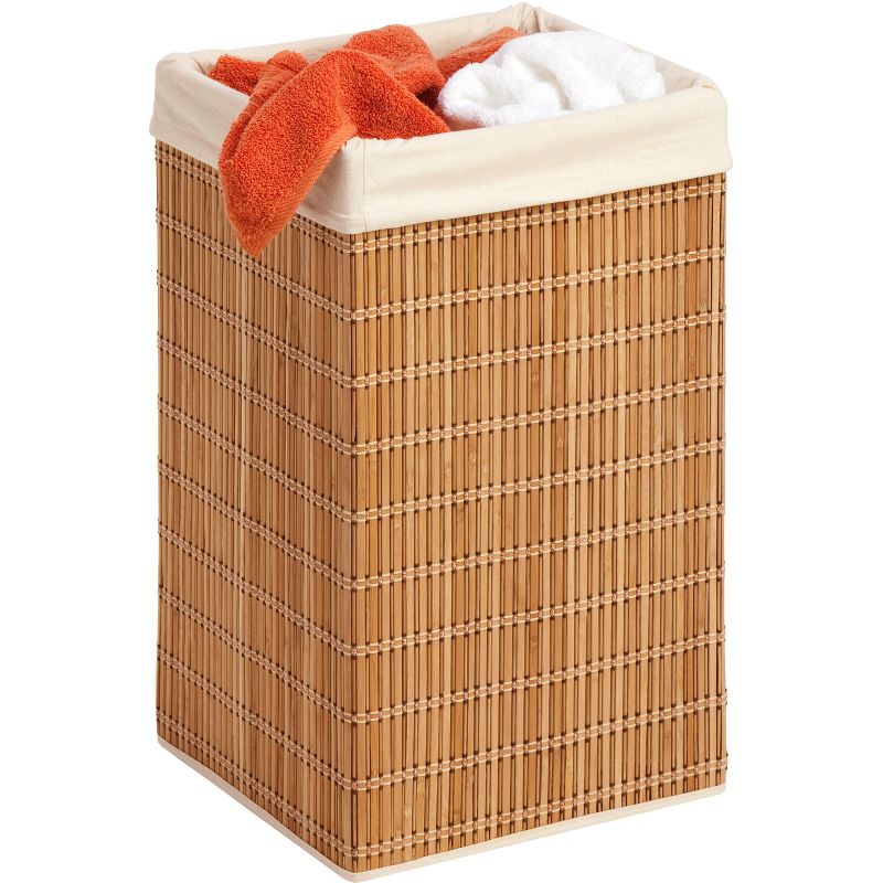 Honey-Can-Do Bamboo Wicker Square Hamper, 2 of 8