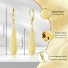 925 Sterling Silver Long Teardrop Dangle Earrings for Women Hypoallergenic Drop Leverback Earrings Trendy Silver Long - 3 of 4