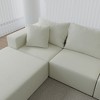 Velvet Modular Sectional Sofa with Oversized Chaise, 4-Seat + 2 Ottomans - 3 of 3