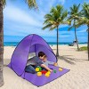 Pop Up Beach Tent Sun Shade Shelter Anti-UV Automatic Waterproof Tent Canopy for 2/3 Man - 2 of 4