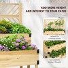 Okak 2-Tier Raised Garden Bed with Trellis, Wooden Elevated Planter Box with Legs & Metal Corners for Veggies/Flowers/Herbs - 3 of 4