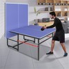 YONWAY 8ft Mid-Size Table Tennis Table Foldable & Portable Ping Pong Table Set for Indoor Games with Net, 2 Table Tennis Paddles and 3 Balls - 2 of 4