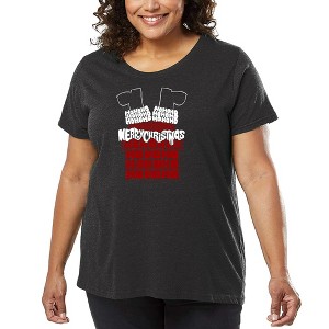 LA Pop Art Chimney Santa - Women's Word Art T-Shirt - 1 of 4