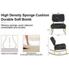 CAVINAS PU Leather Glider Rocking Chair with Mid-Height Backrest,Upholstered Rocking Chair,Nursery Accent Chair for Bedroom - 3 of 4
