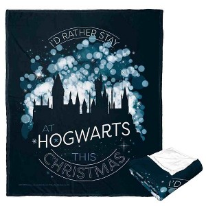 Warner Bros. Harry Potter Hogwarts This Christmas Silk Touch Throw Blanket 50x60 Inches - 1 of 4