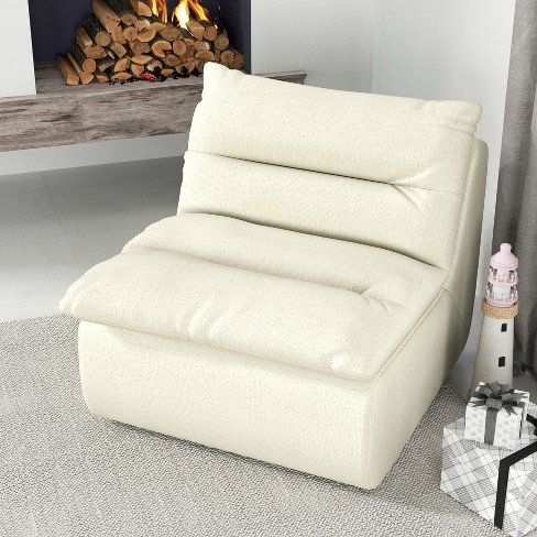 NicBex Polyester Fabric Bean Bag Chair with High-Density Foam,Lazy Sofa Chair with Handle Free Design,Modern Lounge Chair for Living Room,Beige - image 1 of 4