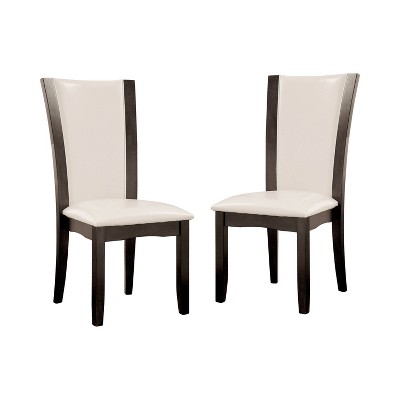 Set of 2 Wright Padded Leatherette Side Dining Chair Gray - HOMES: Inside + Out