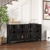 TiramisuBest 60.5" Mid Century Modern Sideboard Buffet Cabinet with Storage, TV Media Console Table, Storage Cabinet with 4 Doors & Adjustable Shelves - 2 of 4