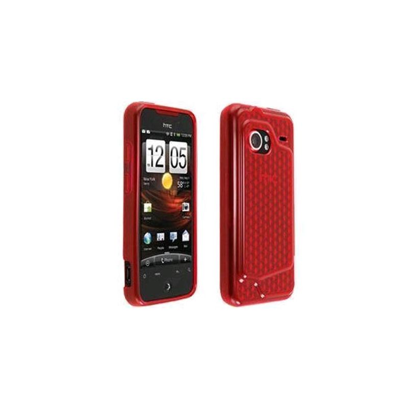 OEM Verizon HTC Droid Incredible 6300 High Gloss Silicone Case (Red) (Bulk Packaging), 1 of 2