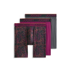 Jockey Men's Chafe Proof Pouch Microfiber 8.5" Long Leg Boxer Brief - 3 Pack - 1 of 4