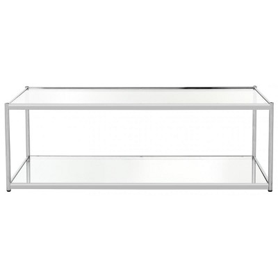 Bauhaus Chrome Glass Rectangular Coffee Table