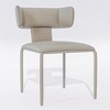 ATJafurn Faux Leather Upholstered Dining Chairs Side Chairs with Backrest and Carbon Steel Legs (Set of 2) - 3 of 4