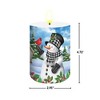 Briarwood Lane Winter Flameless Candle 6x3 Checkered Snowman Flameless Candle with Timer for Winter - 2 of 4
