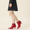 Allegra K Women's Pointy Toe Side Zip Buckle Decor Ankle Boots - 2 of 4