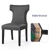 Subrtex Upholstered Dining Chairs Set of 2, PU Leather Dining Chair with Nail heads Trim - image 4 of 4