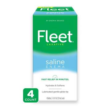 Fleet Laxative Saline Enema for Adult Constipation - 4.5 fl oz/ 4ct