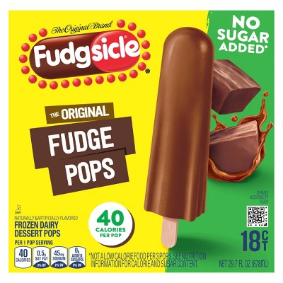 Fudgsicle No Sugar Added Original FudgePops - 18pk/29.7 fl oz: REAL Seal, Fat Free