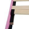 Kumasinova Twin/Full Bed Frame with Crown Headboard,Princess Platform Bed with LED Lights,Twin/Full Size Bed Frame with Storage Drawer,Pink+White - 3 of 4